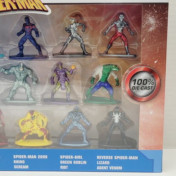 Nano MetalFigs Marvel SpiderMan Series 7 Jada Toys Die-Cast Figures 18 count NEW - Picture 4 of 11